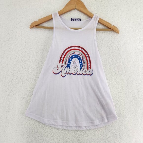 America Racerback Tank Top Red White And Blue One Size - Picture 1 of 5